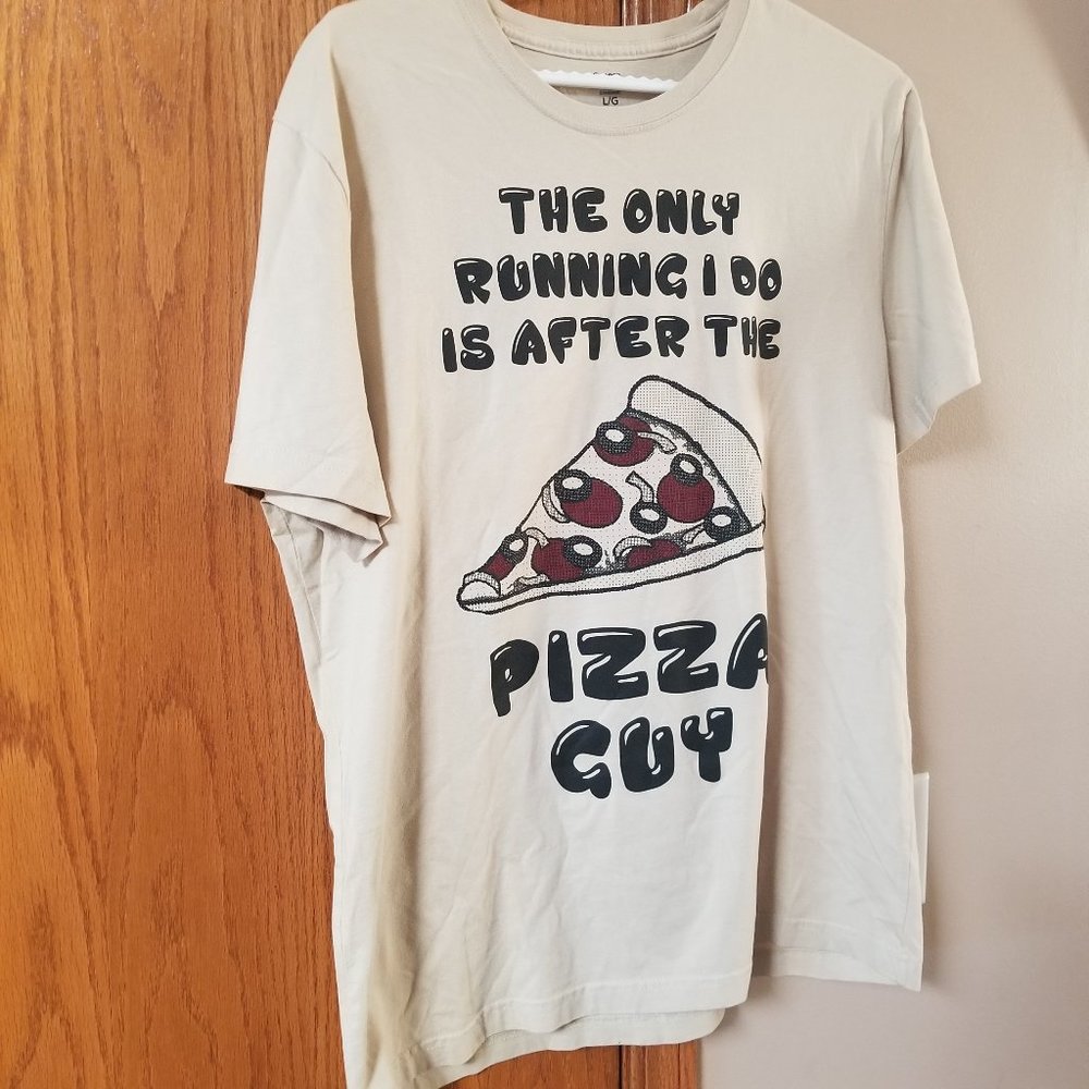 ❤️ NWOT  Mens George " Pizza Guy" Short Sleeve T Shirt  Size L❤️